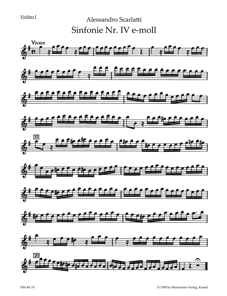 Vorderes Coverbild Sinfonia Nr. 4 e-Moll