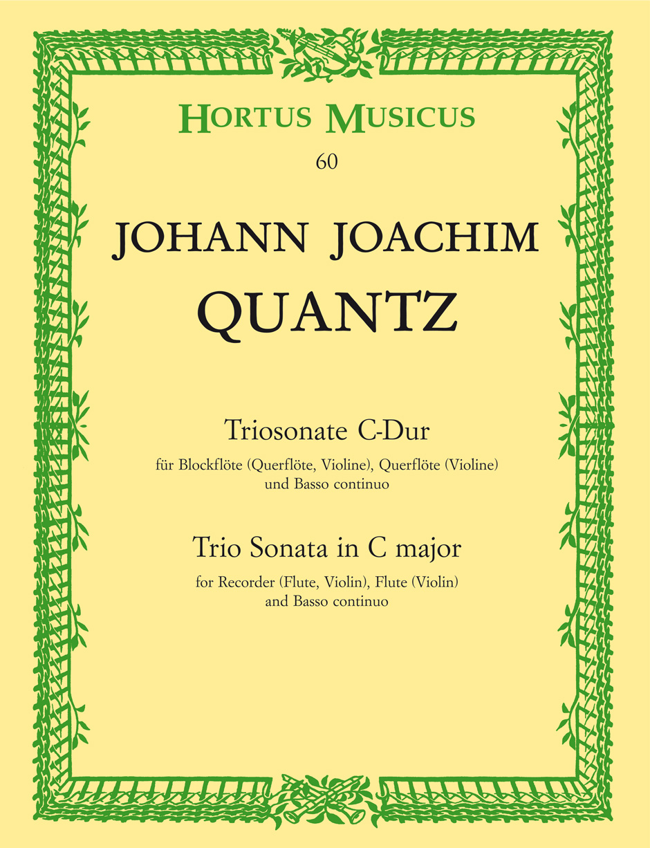 Vorderes Coverbild Triosonate für Blockflöte (Querflöte, Violine), Querflöte (Violine) und Basso continuo C-Dur