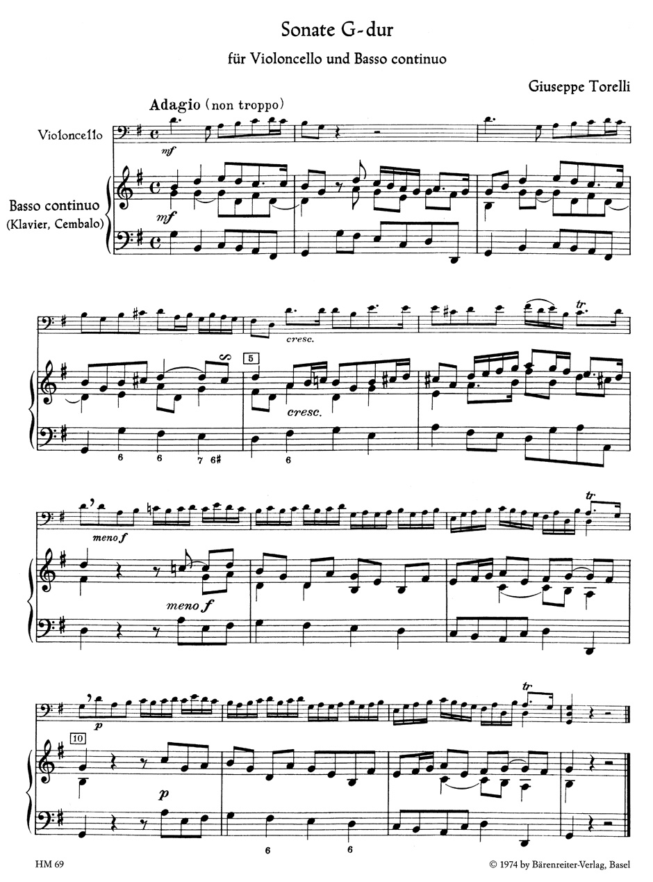 Anderes Coverbild Sonate für Violocello und Basso continuo G-Dur