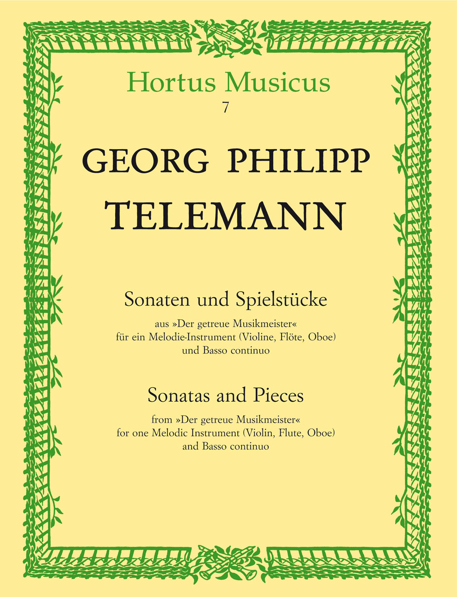 Vorderes Coverbild Sonaten und Spielstücke für Melodieinstrument (Violine, Flöte, Oboe) und Basso continuo