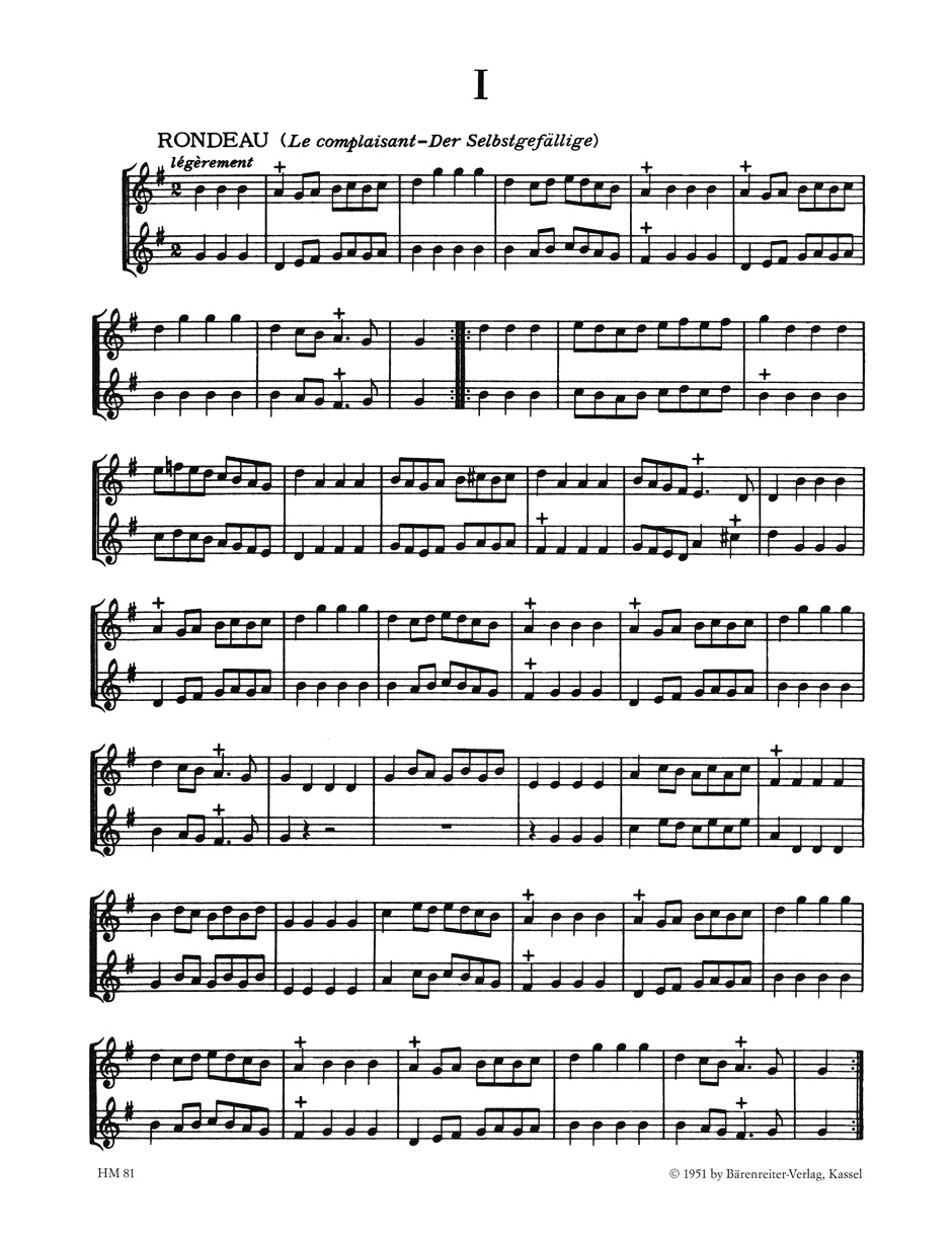 Anderes Coverbild Sechs galante Duos für zwei gleiche Melodieinstrumente, besonders Sopranblockflöten