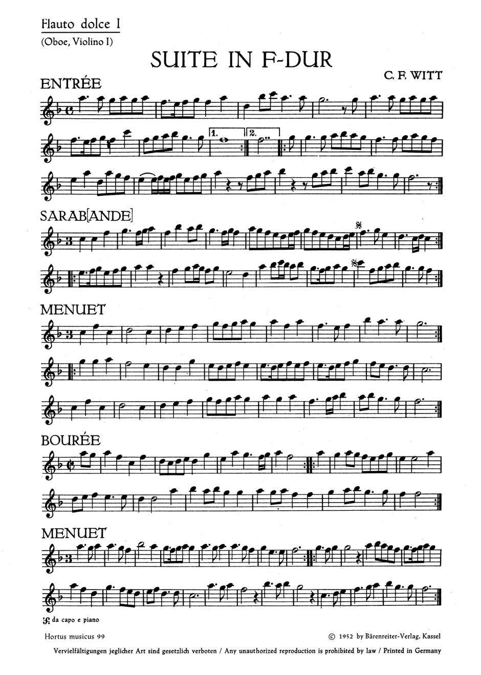 Vorderes Coverbild Suite für zwei Altblockflöten und eine Tenorblockflöte oder andere Instrumente und Basso continuo F-Dur