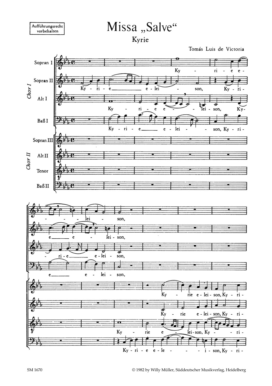 Vorderes Coverbild Missa Salve Regina für achtstimmigen Doppelchor