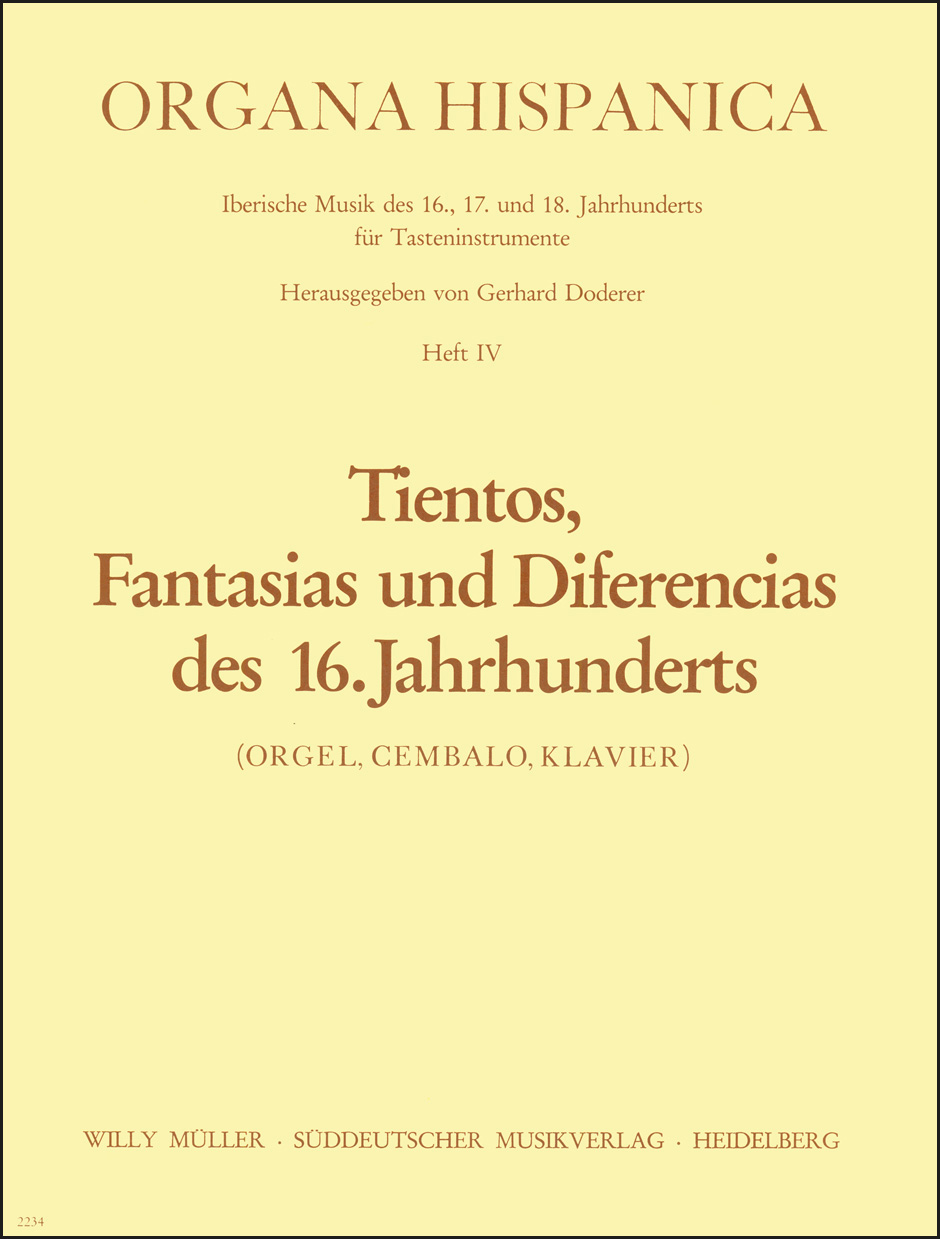 Vorderes Coverbild 18 Tientos, Fantasias und Diferencias des 16. Jahrhunderts