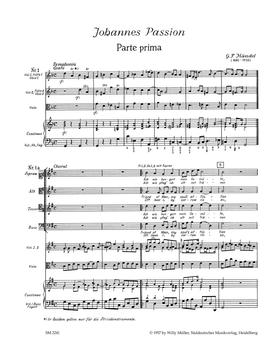 Vorderes Coverbild Passion für Solostimmen, Chor und Orchester (1704)