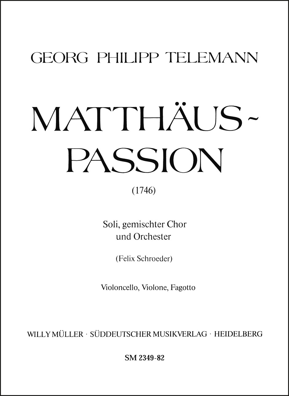 Vorderes Coverbild Matthäus-Passion (1746)