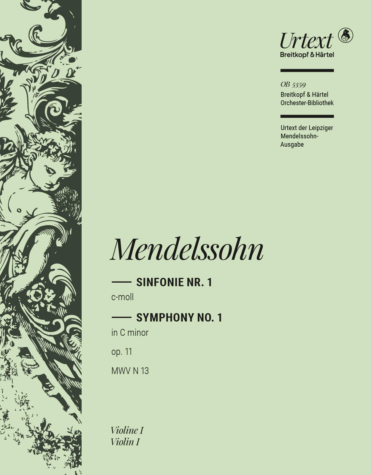 Vorderes Coverbild Sinfonie Nr. 1 c-moll op. 11 MWV N 13
