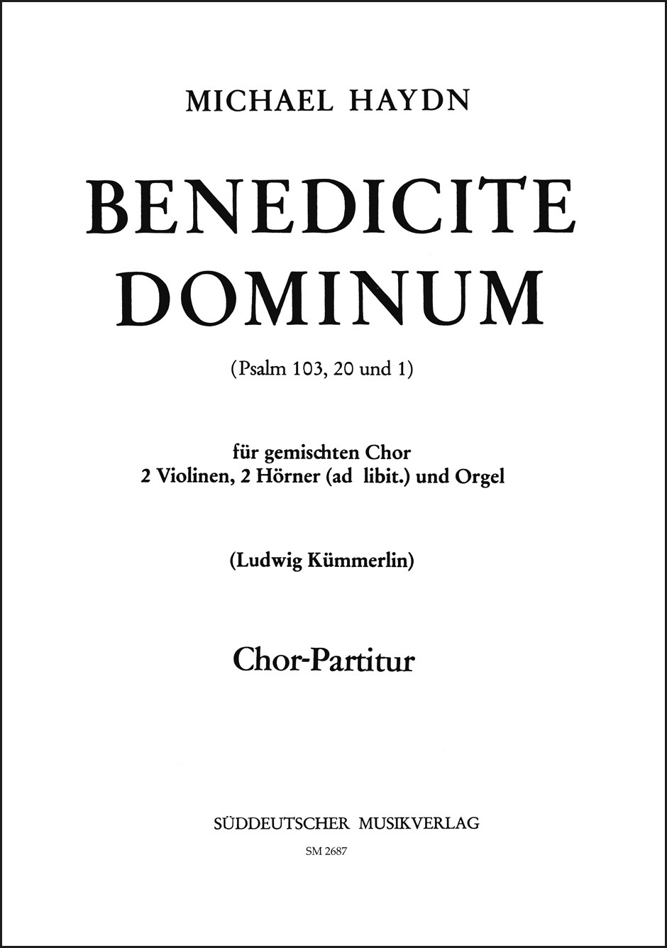 Vorderes Coverbild Benedicite Dominum