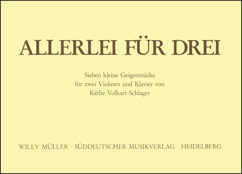 Vorderes Coverbild Allerlei für Drei