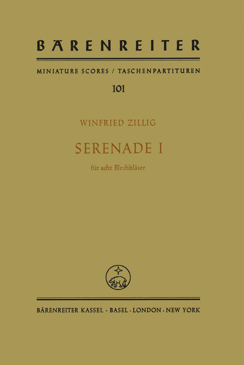 Anderes Coverbild Serenade I für acht Blechbläser (1927/1928)
