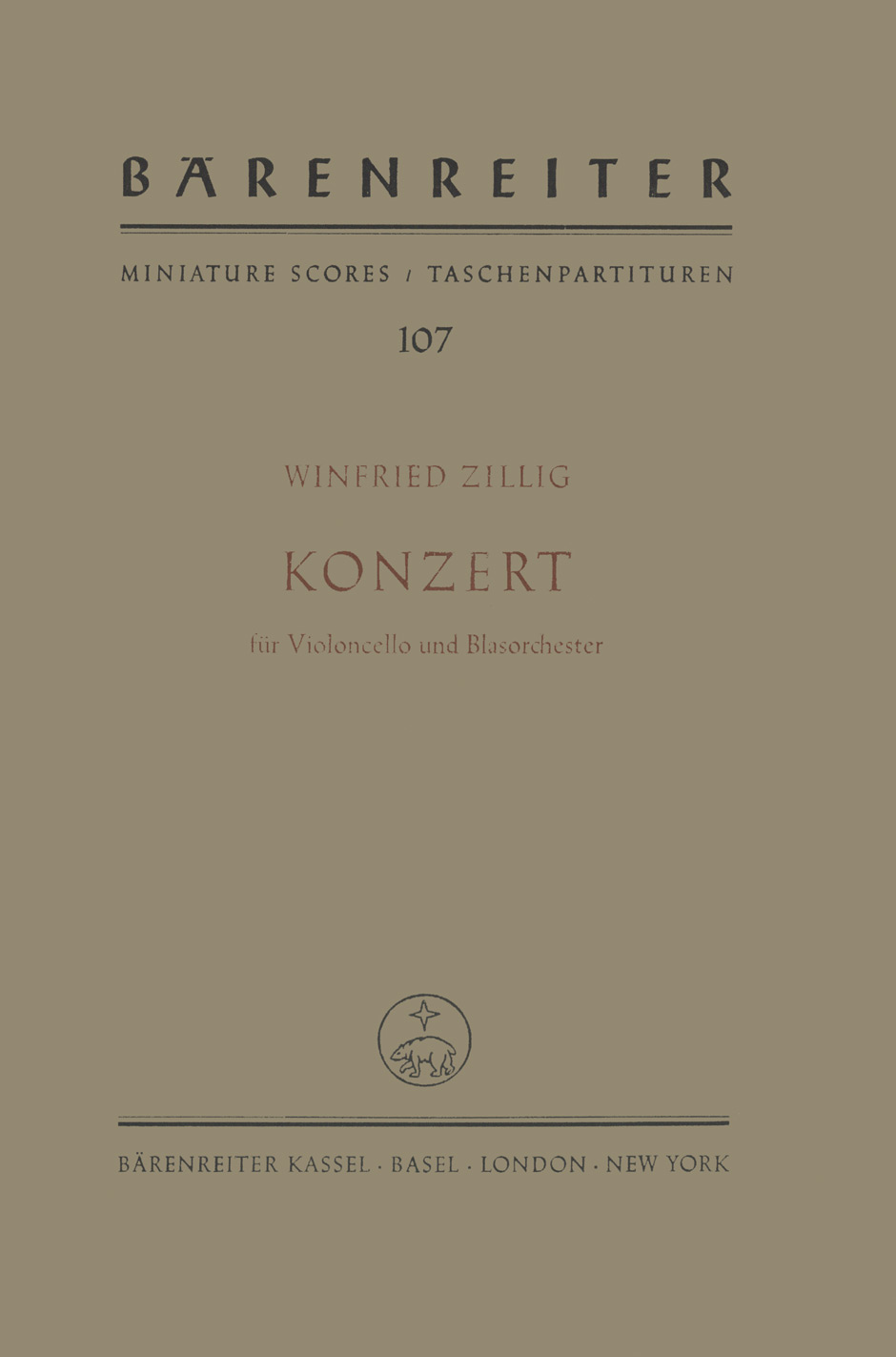 Vorderes Coverbild Konzert für Violoncello und Blasorchester (1934/1952)
