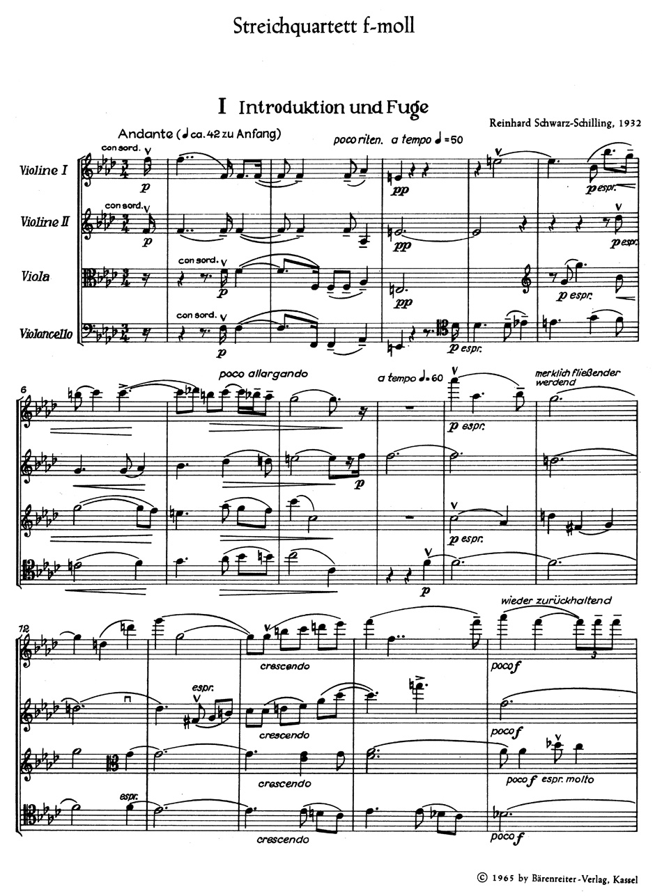 Vorderes Coverbild Streichquartett f-Moll (1932)
