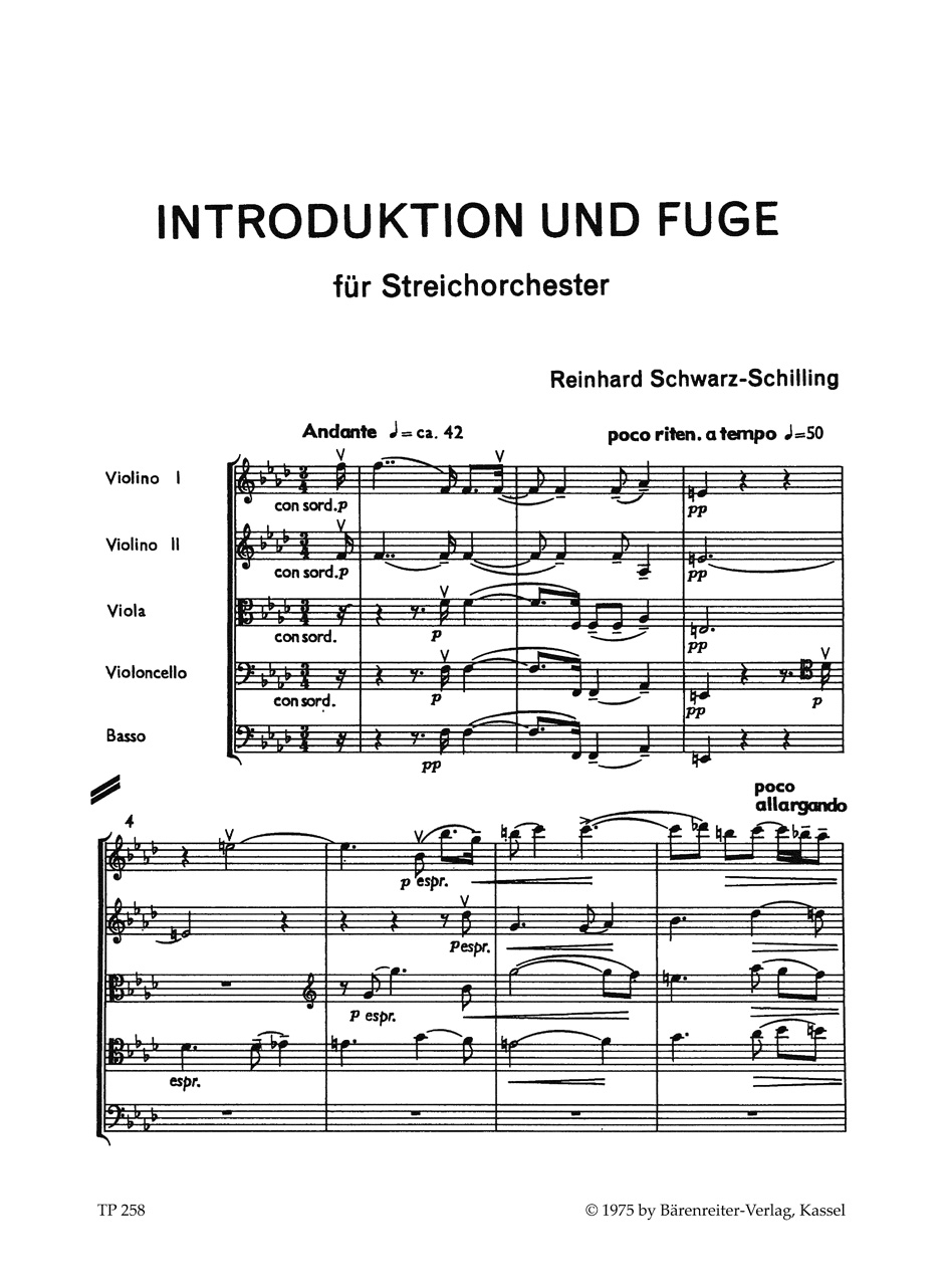 Vorderes Coverbild Introduktion und Fuge für Streichorchester (1948)