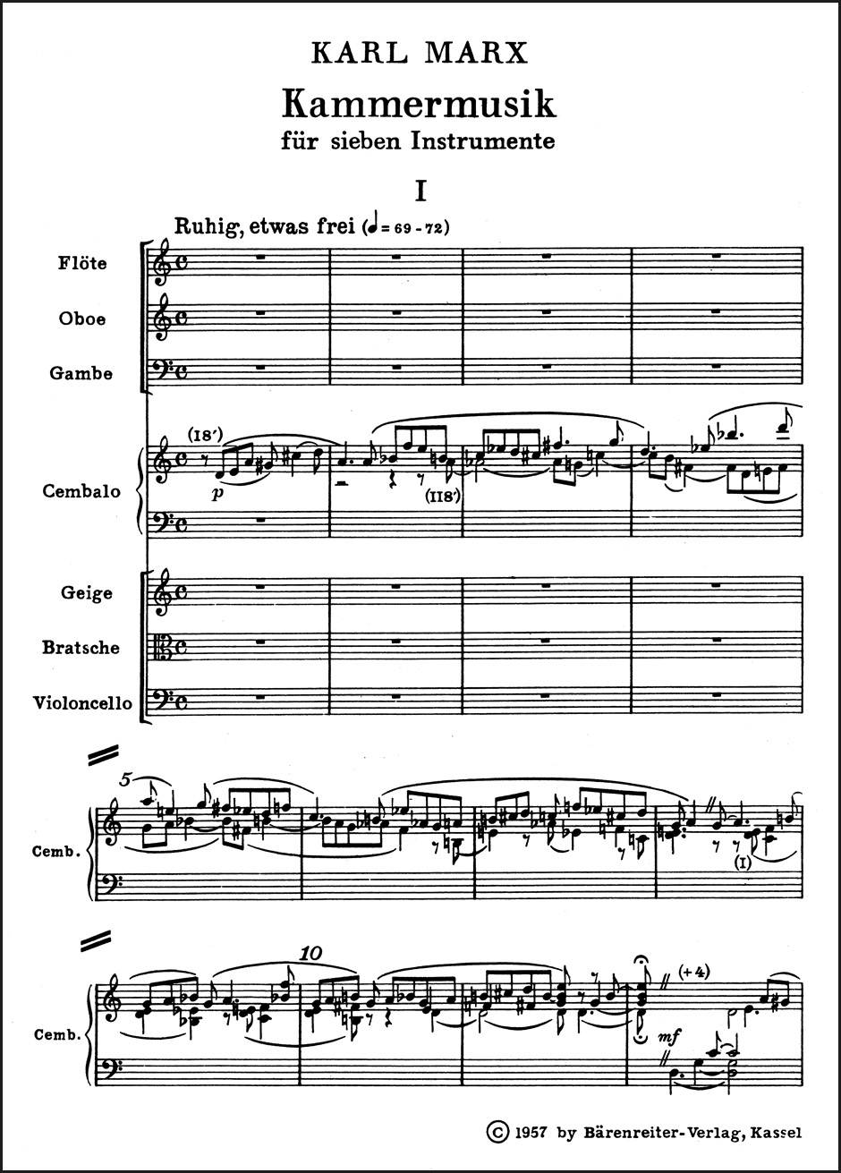 Anderes Coverbild Kammermusik für sieben Instrumente op. 56 (1955)