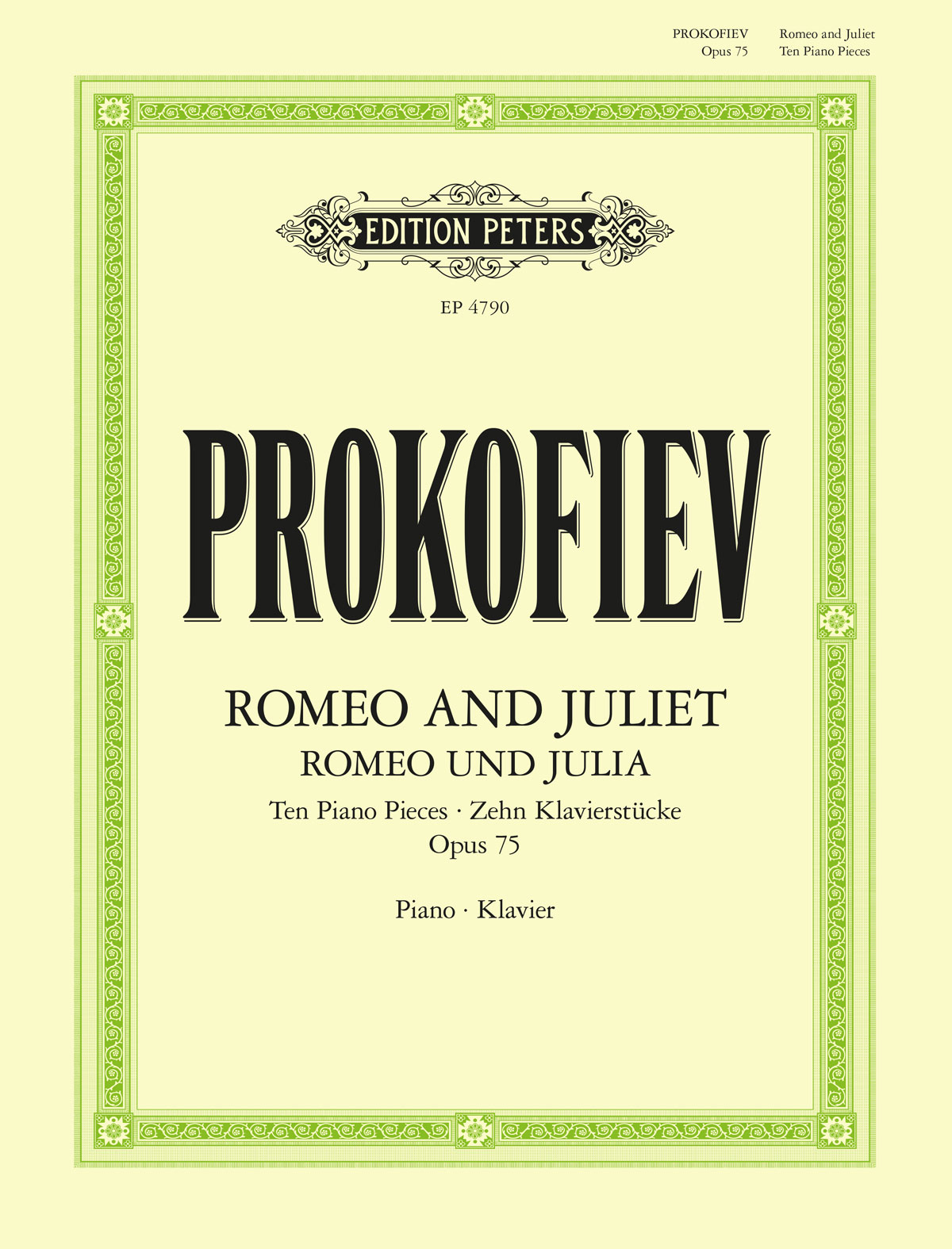 Vorderes Coverbild Romeo und Julia op. 75
