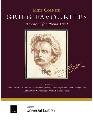 Vorderes Coverbild Grieg Favourites für Klavier zu vier Händen