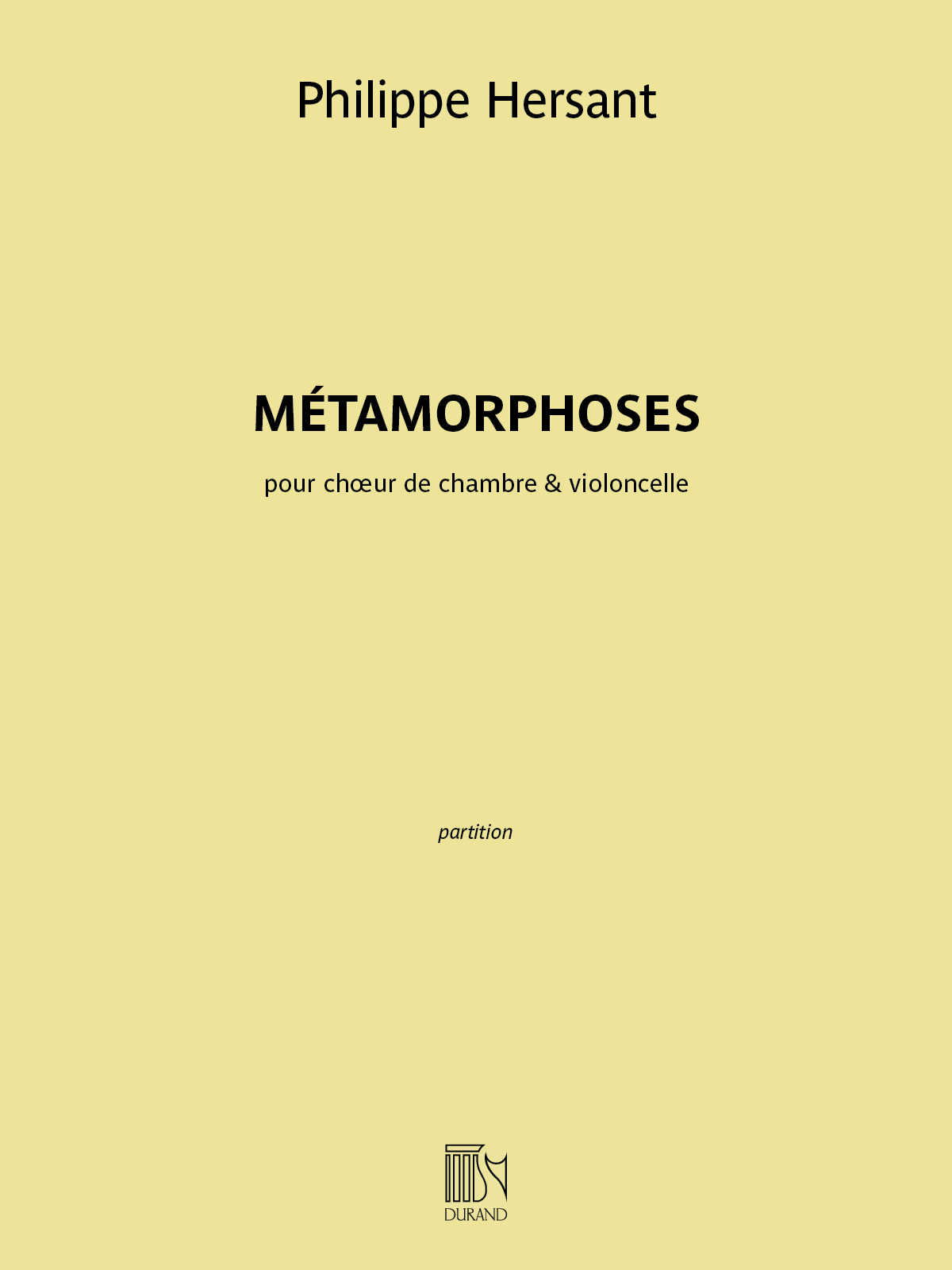 Vorderes Coverbild Métamorphoses