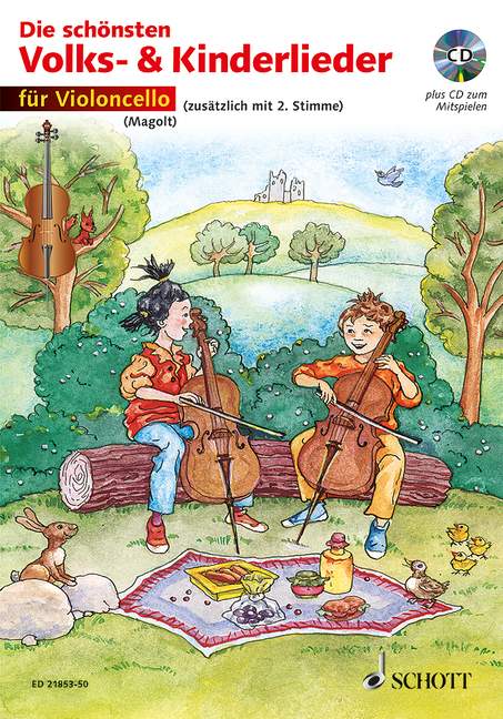 Vorderes Coverbild Die schönsten Volks- und Kinderlieder für Violoncello