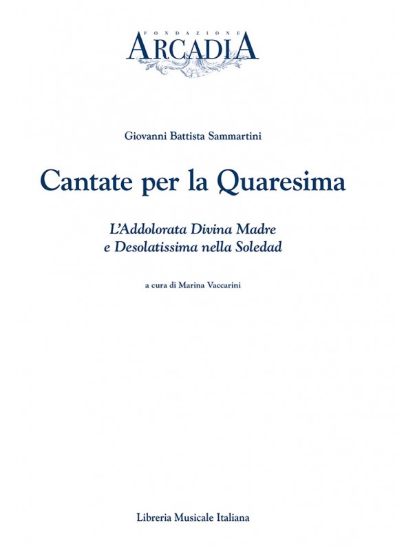 Vorderes Coverbild Cantate per la Quaresima