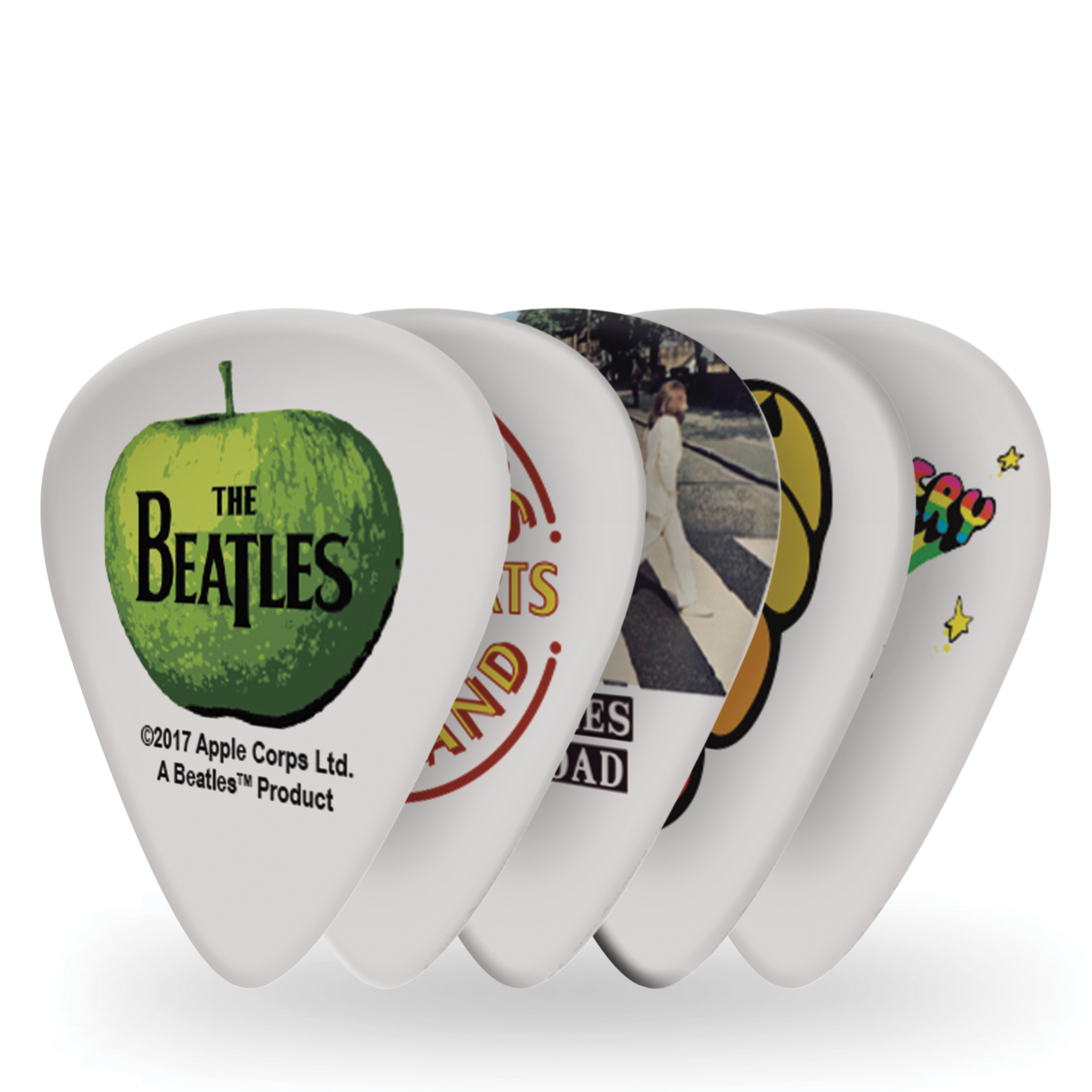 Vorderes Coverbild D'Addario Beatles Gitarren-Picks, Albums, 10er-Packung, dünn