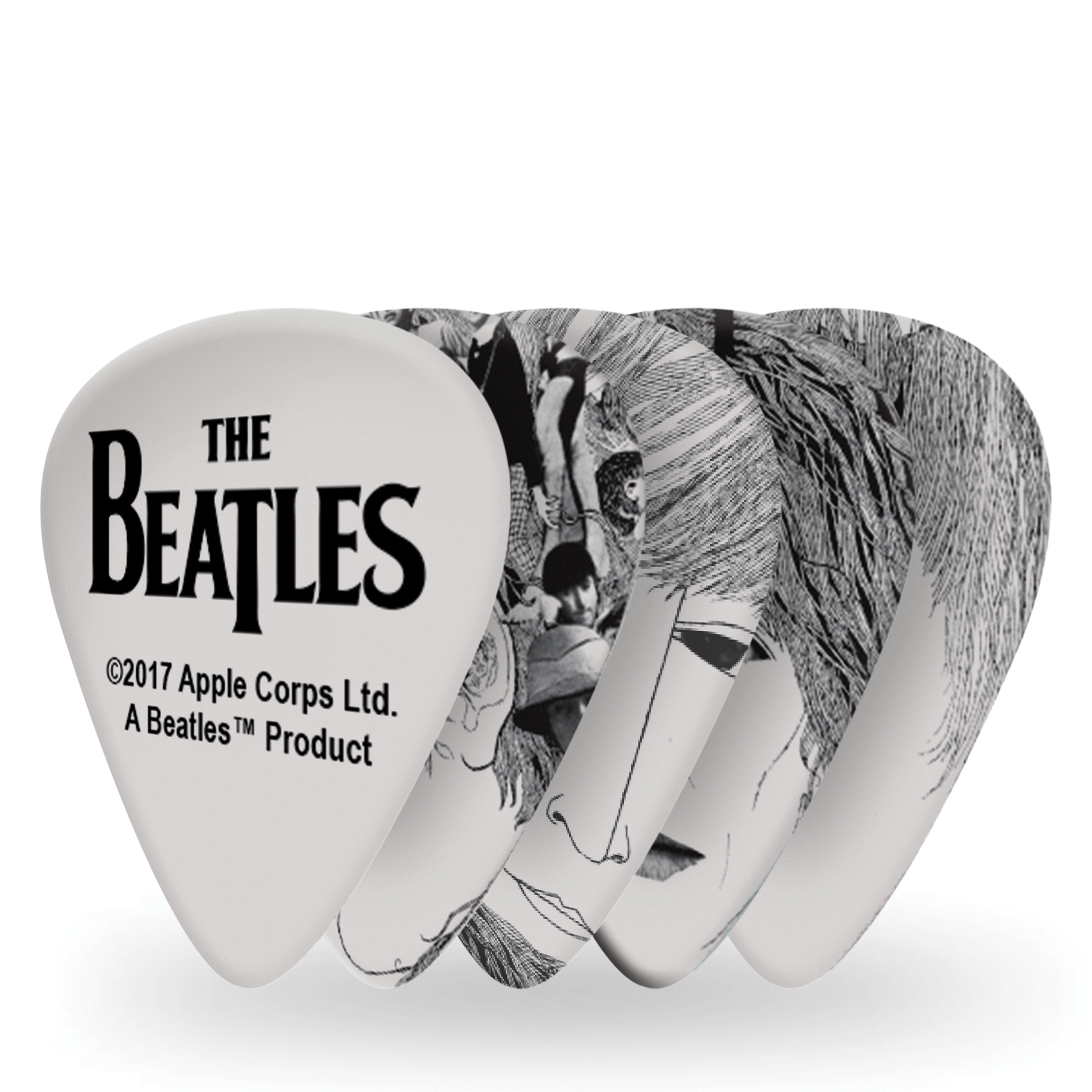 Vorderes Coverbild D'Addario Beatles Gitarren-Picks, Revolver, 10er-Packung, Medium