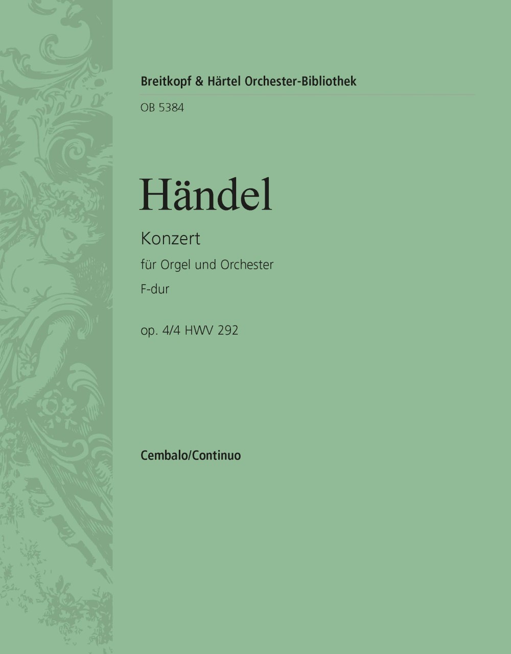 Vorderes Coverbild Orgelkonzert F-Dur op. 4/4 HWV 292