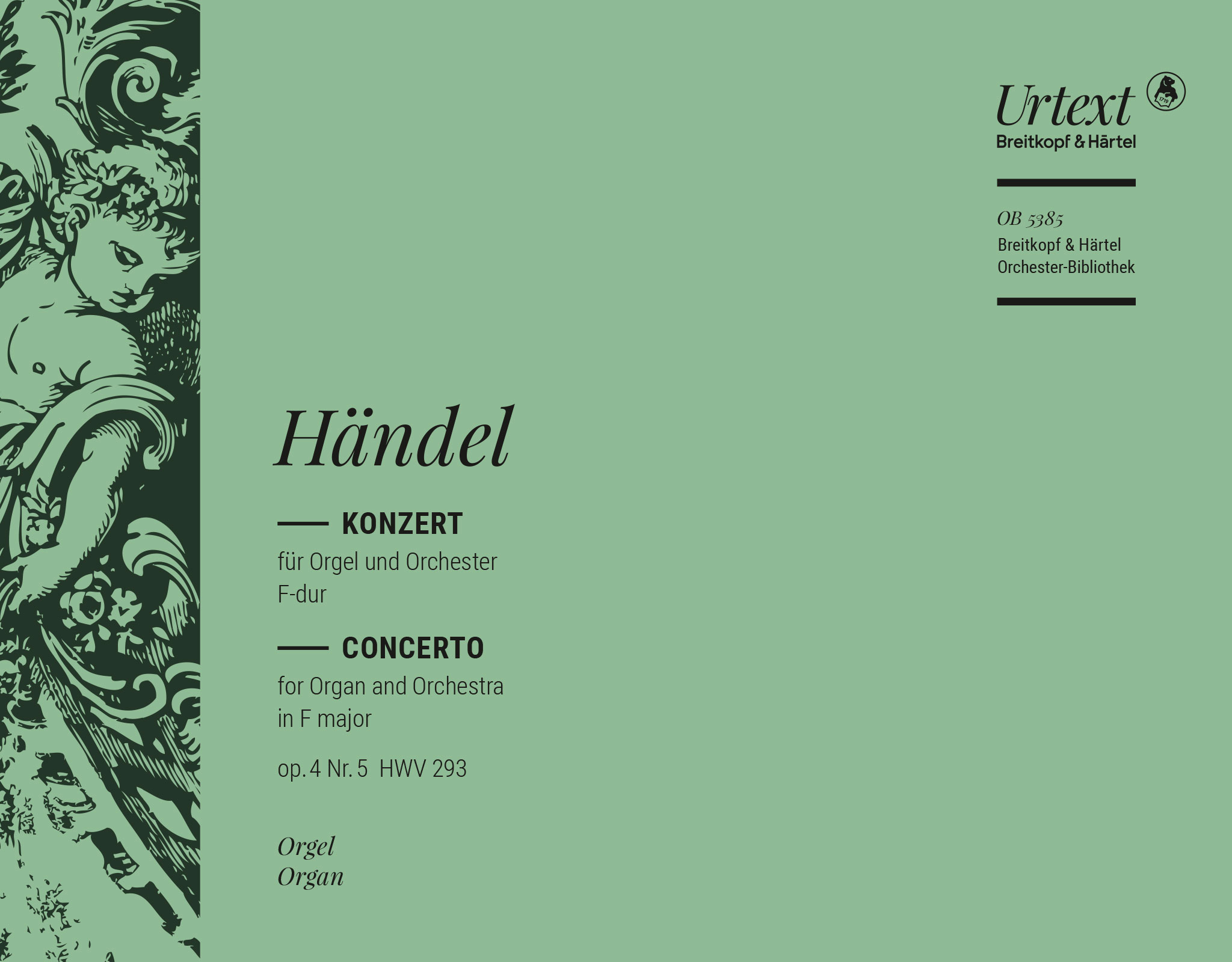 Vorderes Coverbild Orgelkonzert (Nr. 5) F-dur op. 4/5 HWV 293