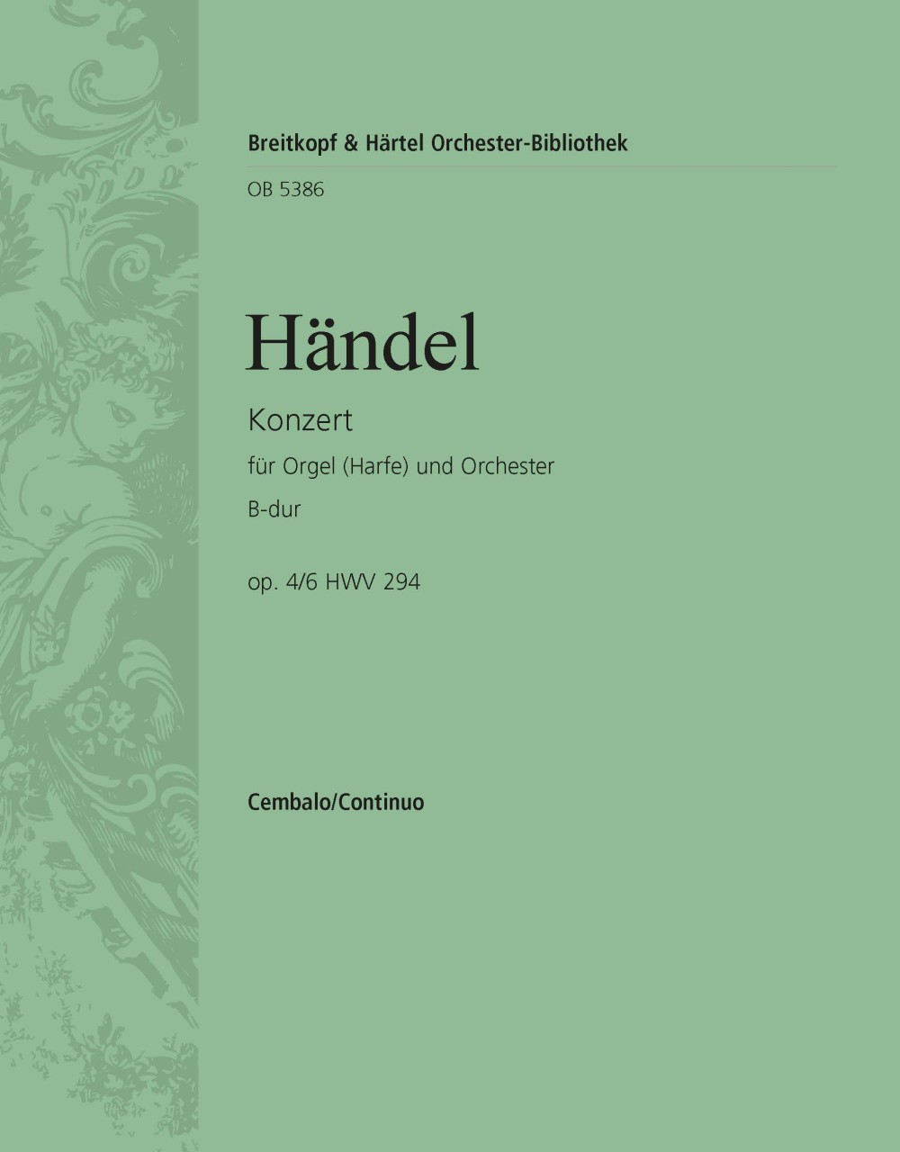 Vorderes Coverbild Orgelkonzert B-dur op. 4/6 HWV294