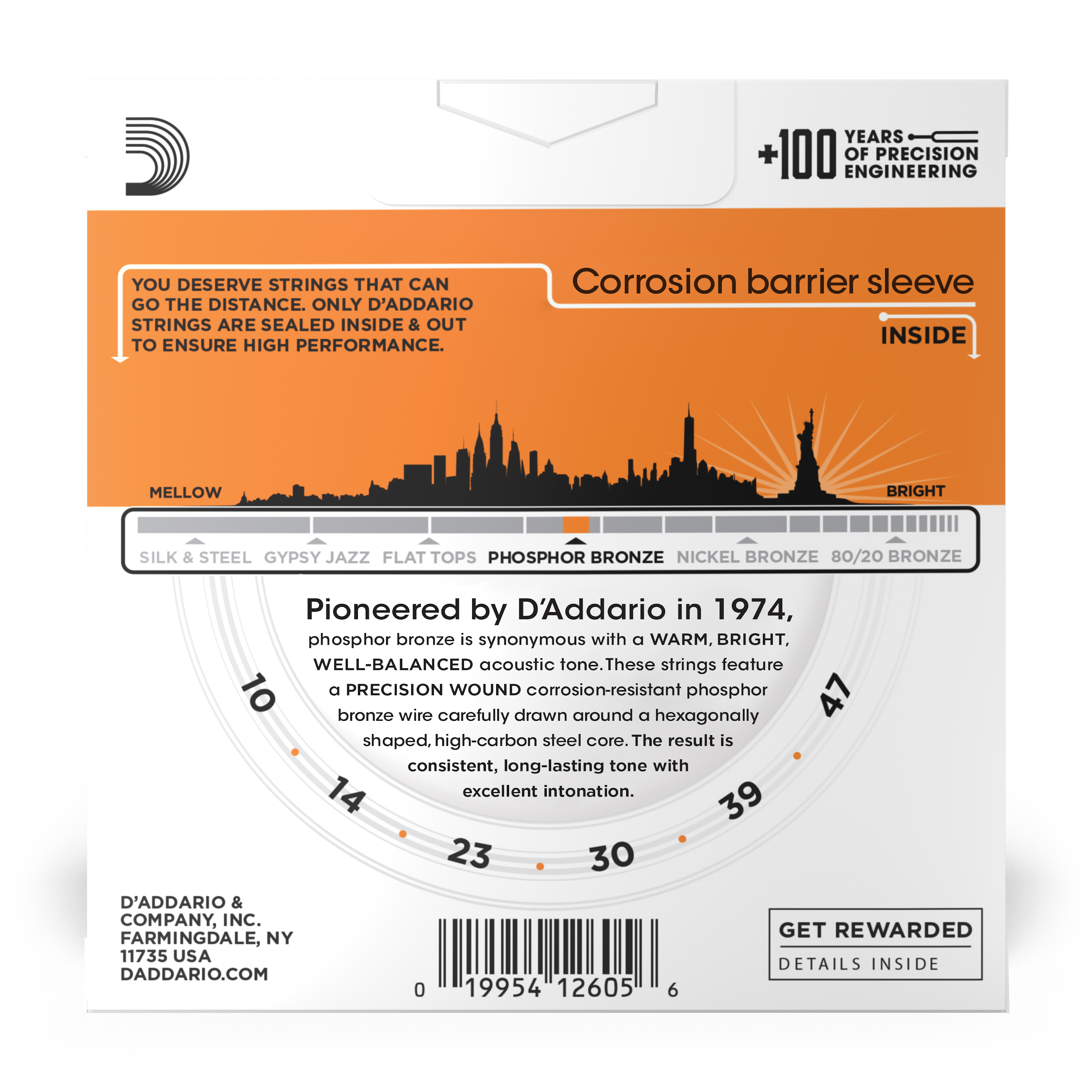 Anderes Coverbild D'Addario EJ15-3D Saiten für Akustikgitarre, Phosphorbronze, Extra Light, 3 Sätze