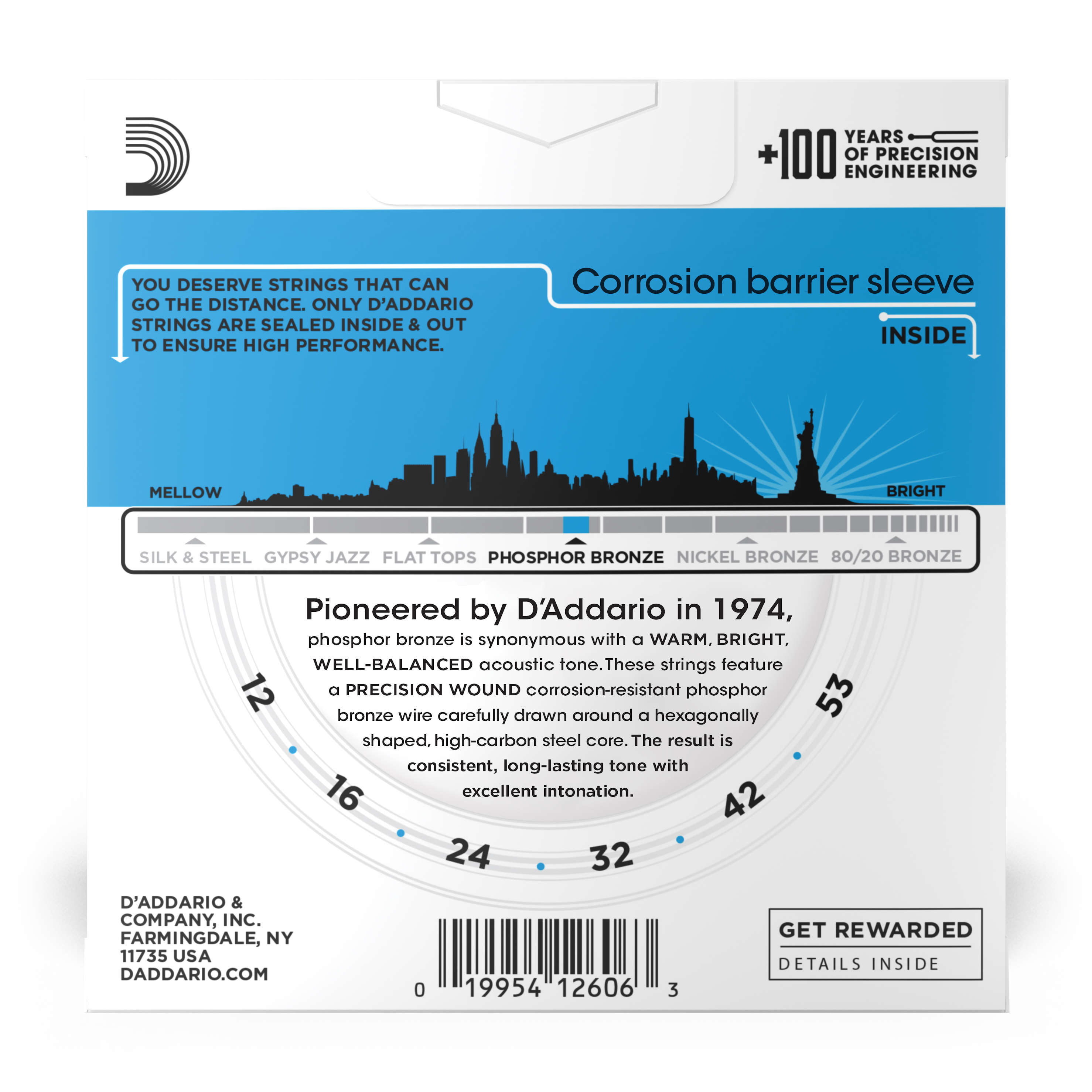 Anderes Coverbild D'Addario EJ16-3D Saiten für Akustikgitarre, Phosphorbronze, Light, 3 Sätze