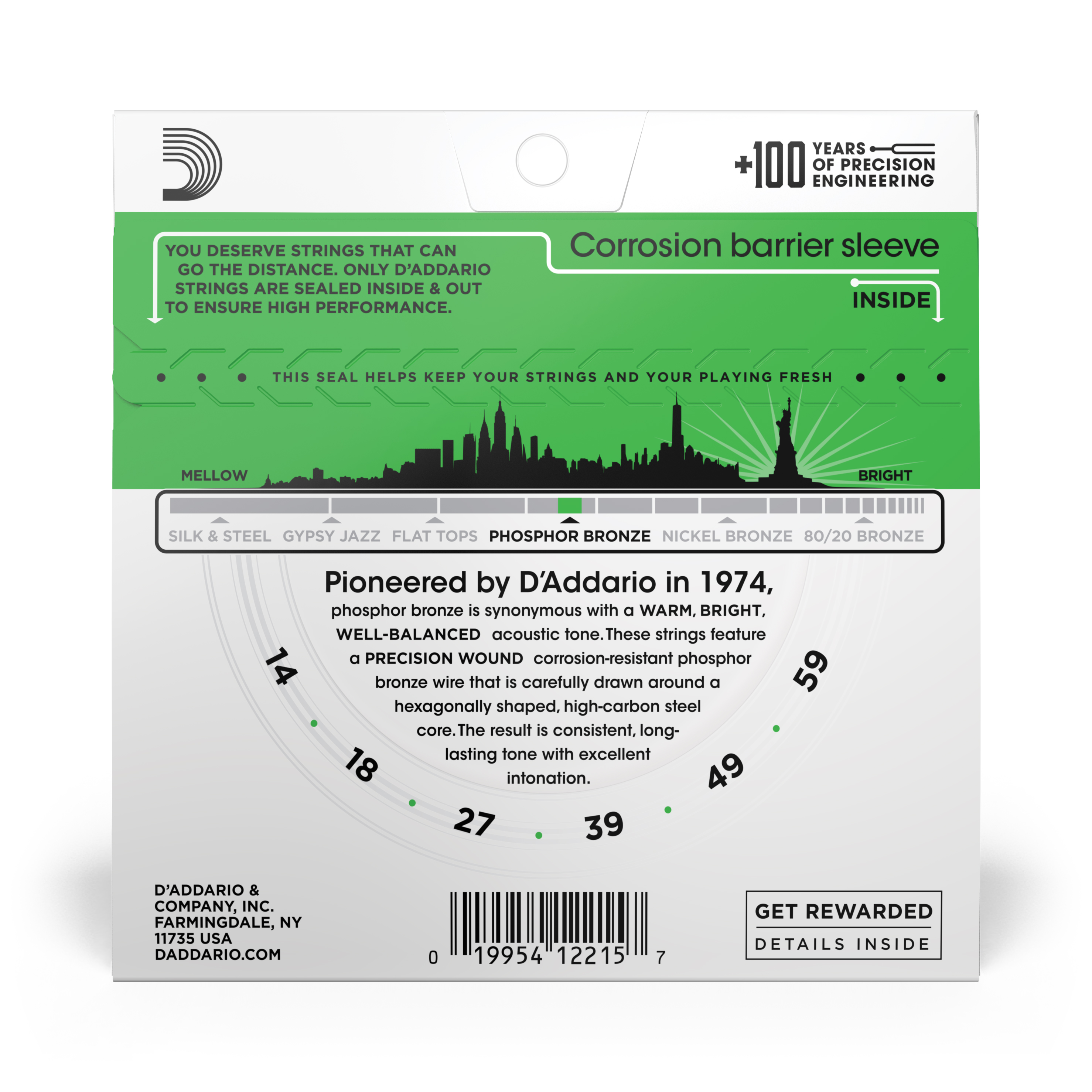 Anderes Coverbild D'Addario EJ18 Saiten für Akustikgitarre, Phosphorbronze, Heavy, 14-59
