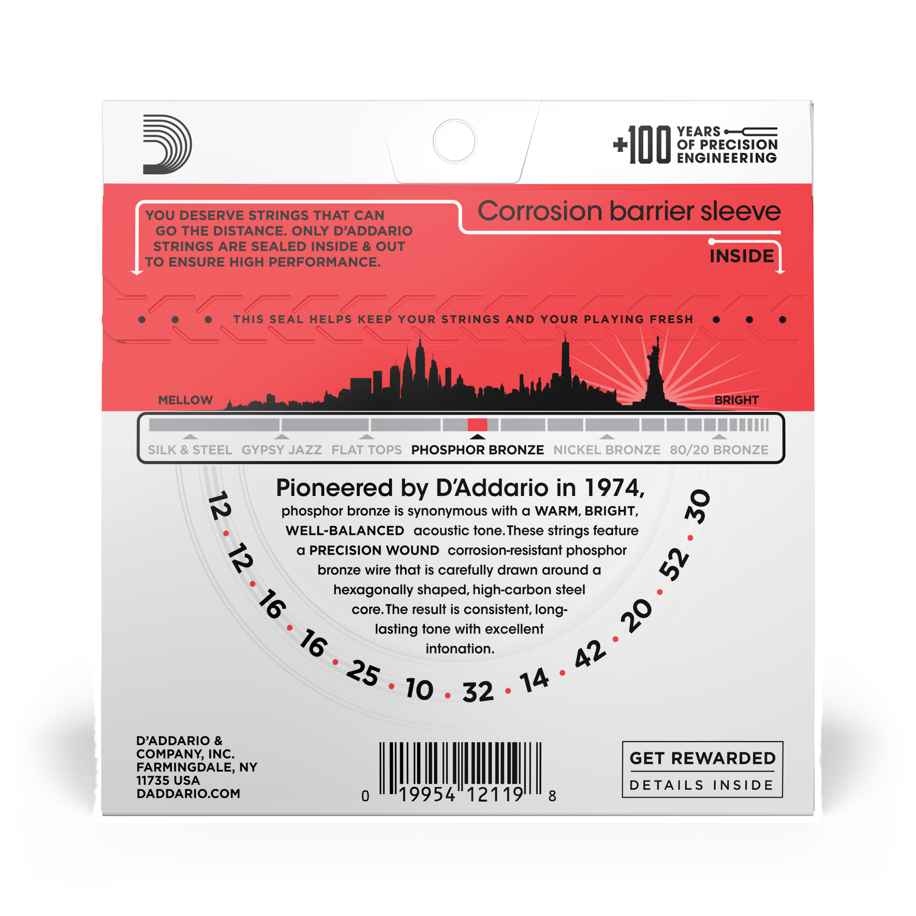 Anderes Coverbild D'Addario EJ39 Saiten für 12-saitige Akustikgitarre, Phosphorbronze, Medium, 12-52