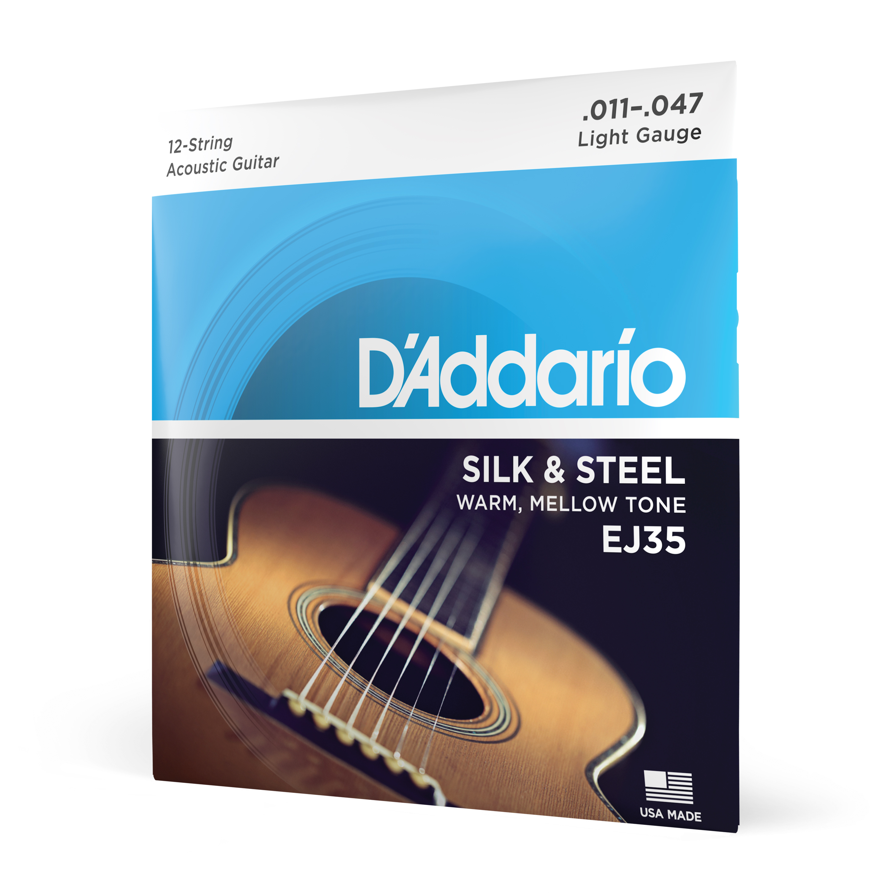 Vorderes Coverbild D'Addario EJ35 Silk & Steel Saiten für 12-saitige Folk-Gitarre, 11-47