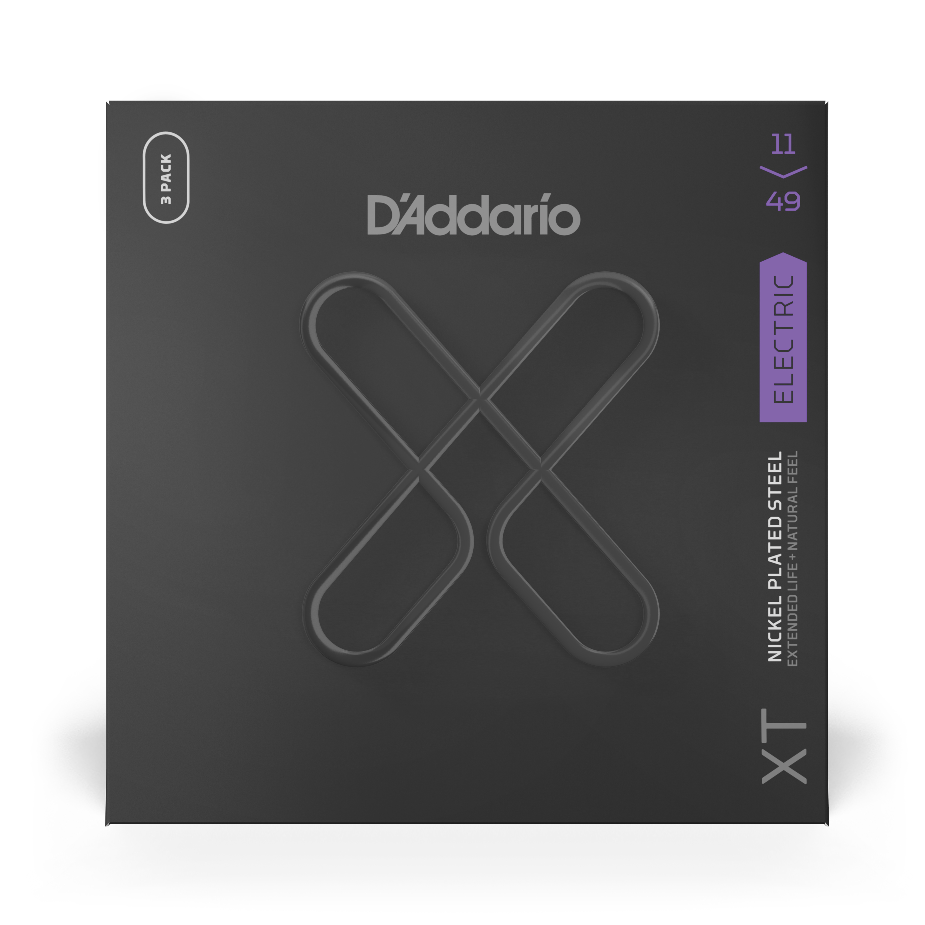 Anderes Coverbild D'Addario XTE1149, vernickelte XT Stahlsaite für E-Gitarre, Medium, 11-49, 3 Sätze 