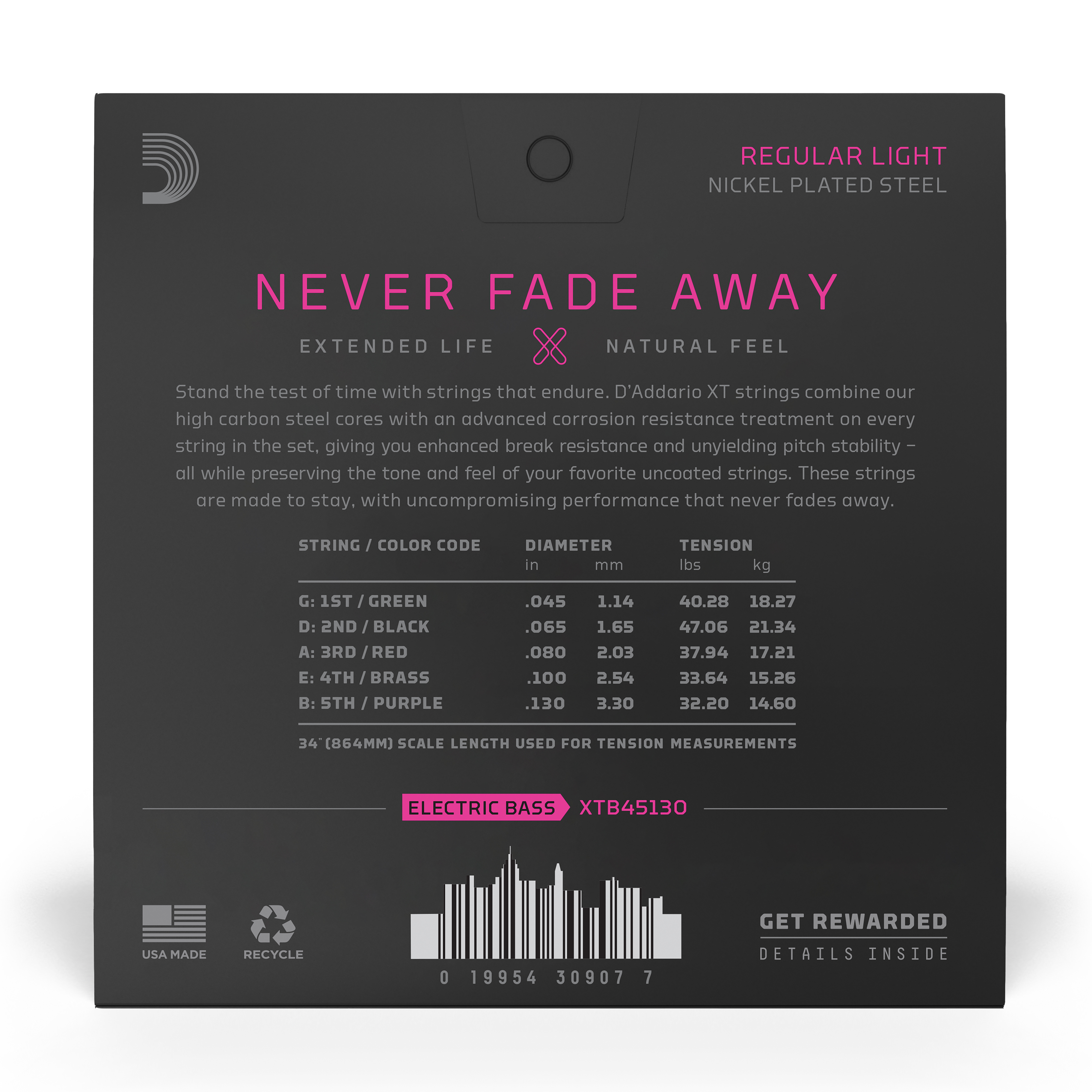 Anderes Coverbild D'Addario XT Bass Nickel Plated Steel, Regular Light, 5-String Long Scale, 45-130