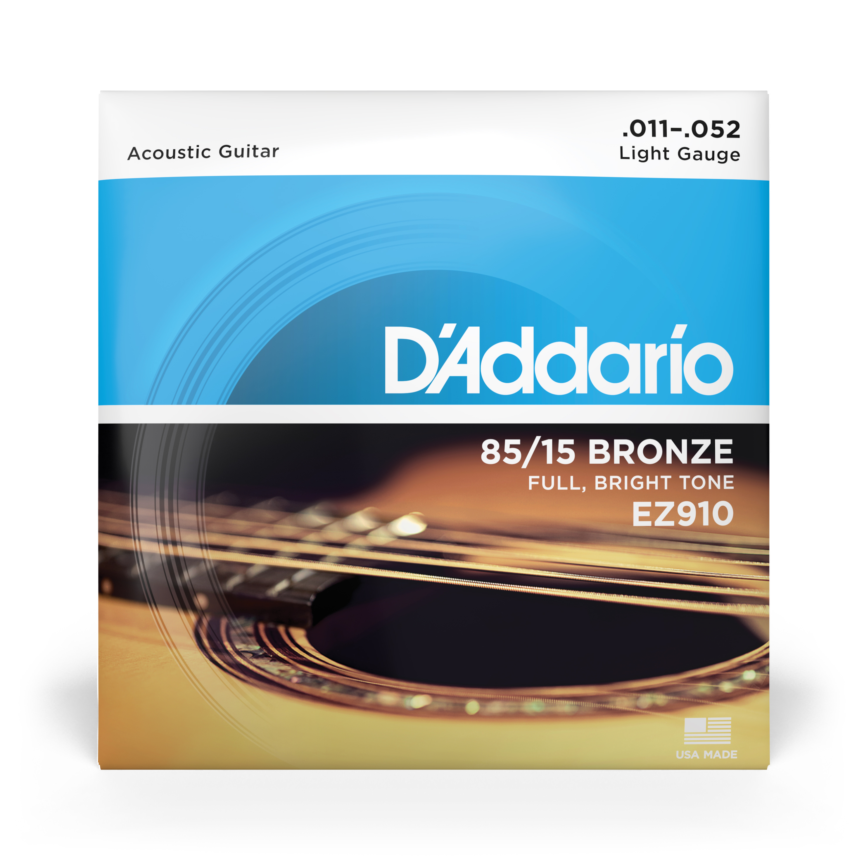 Anderes Coverbild D'Addario EZ910 Saiten für Akustikgitarre, 85/15 Bronze, Light, 11-52