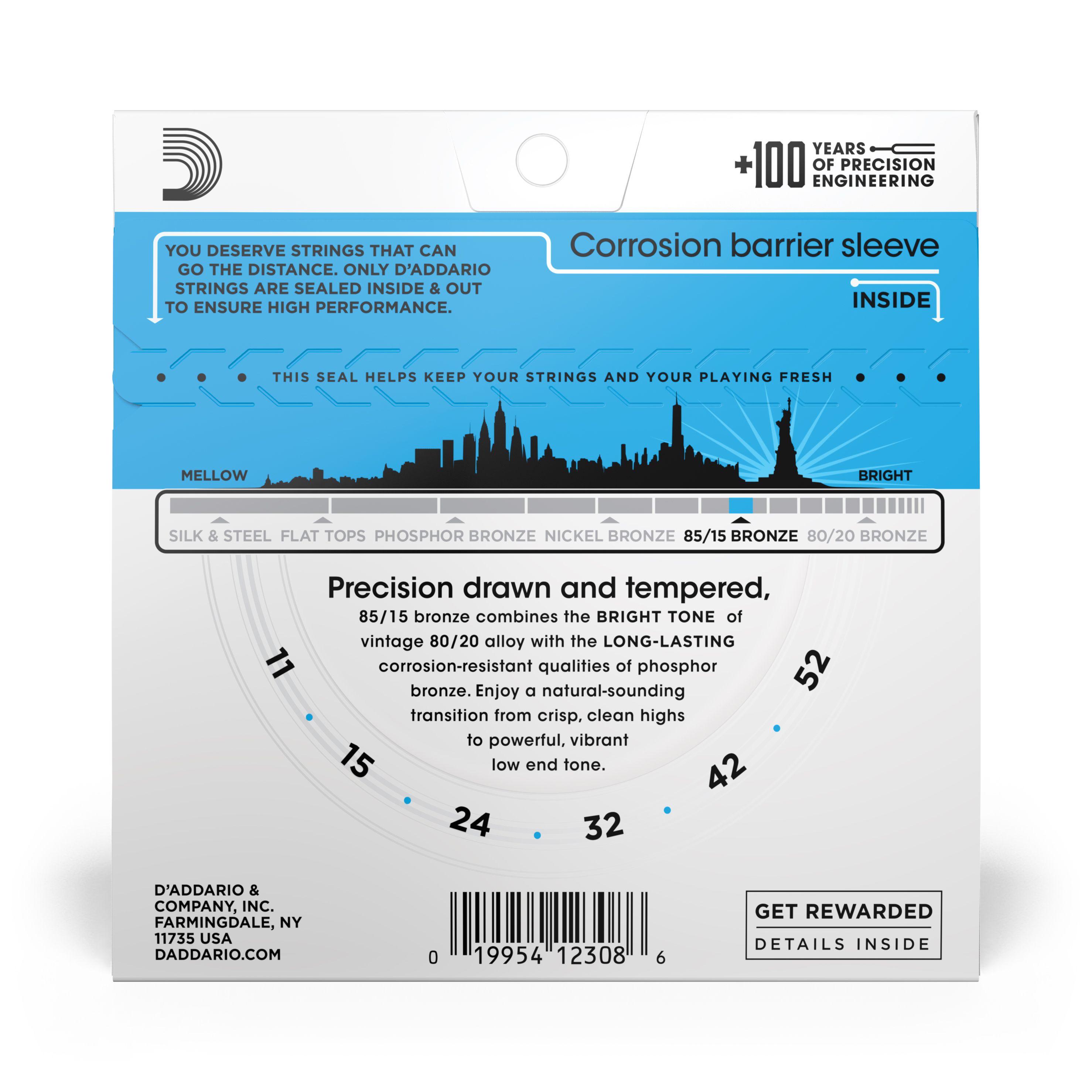 Anderes Coverbild D'Addario EZ910 Saiten für Akustikgitarre, 85/15 Bronze, Light, 11-52