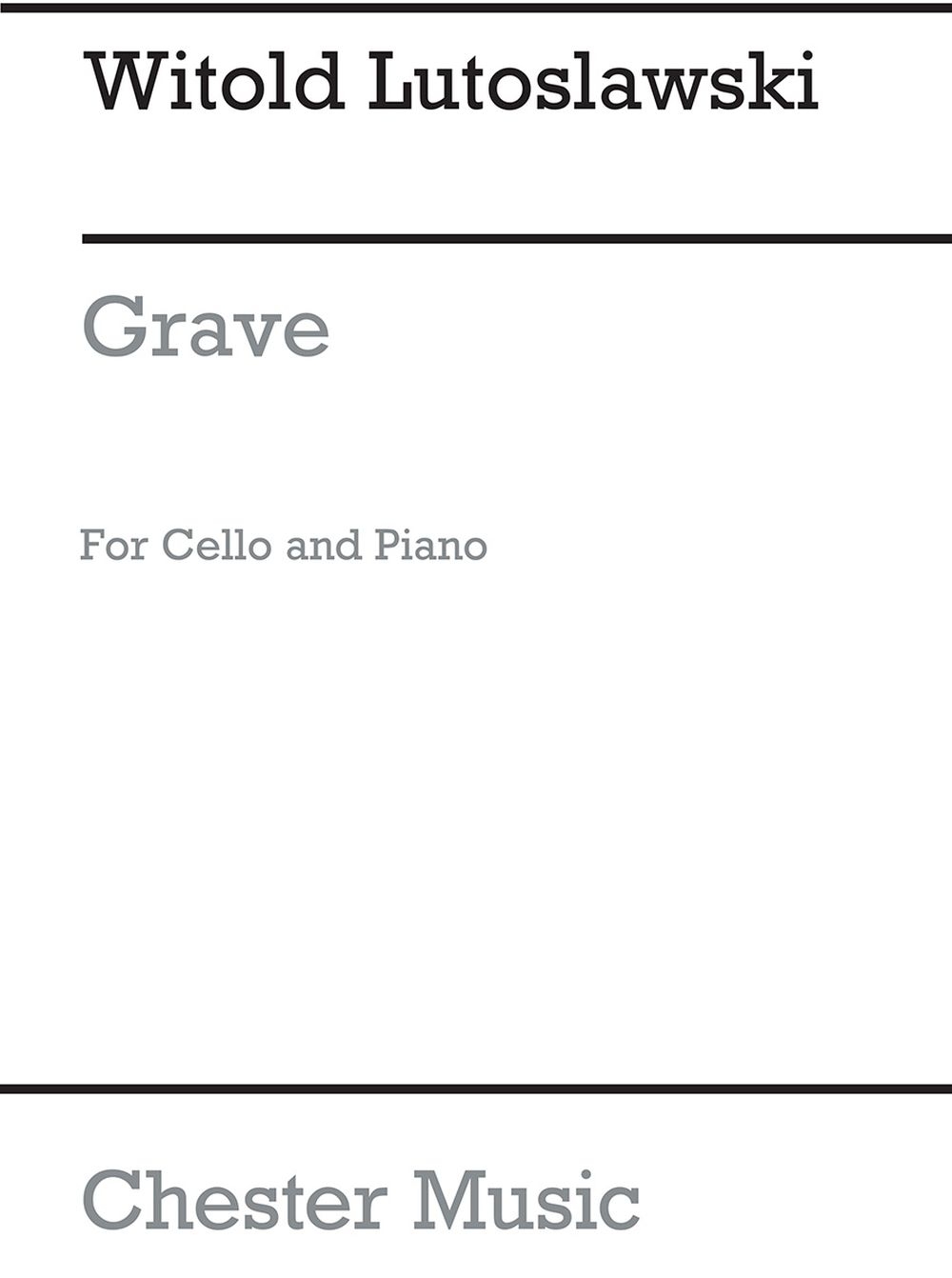 Vorderes Coverbild Grave For Cello And Piano