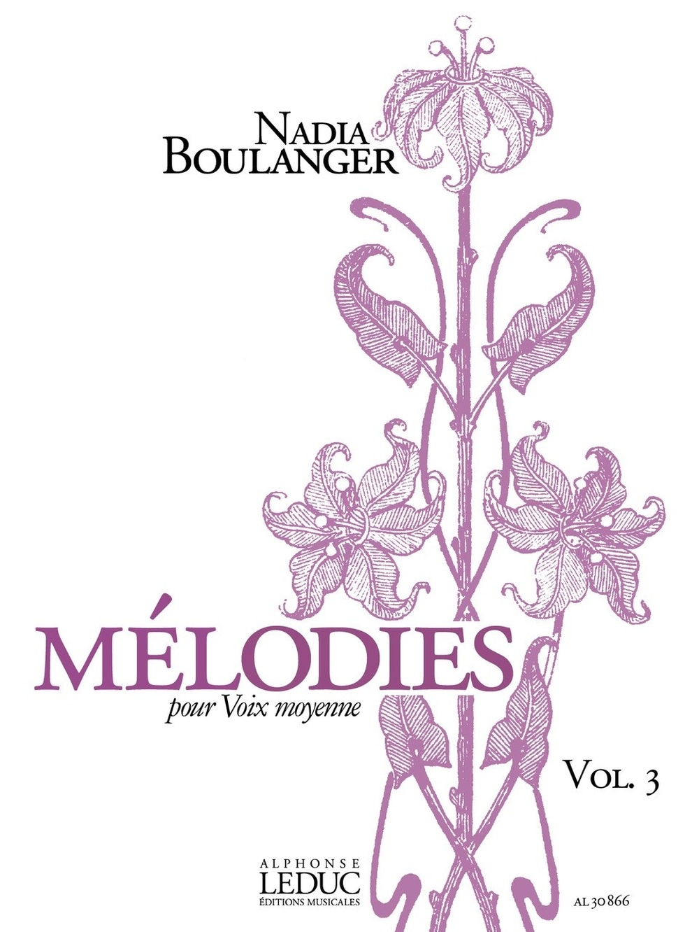 Vorderes Coverbild Mélodies pour voix moyenne Vol. 3