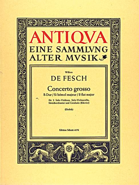 Vorderes Coverbild Concerto grosso B-Dur 