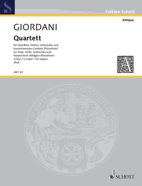 Vorderes Coverbild Quartett G-Dur op. 3/1 