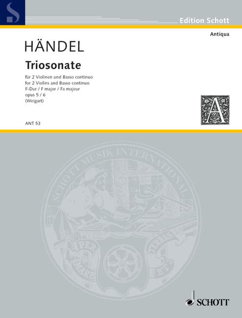 Vorderes Coverbild Triosonate F-Dur op. 5/6 