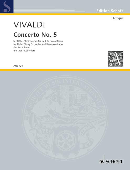 Vorderes Coverbild Concerto Nr. 5 op. 10/5 RV 434/PV 262 