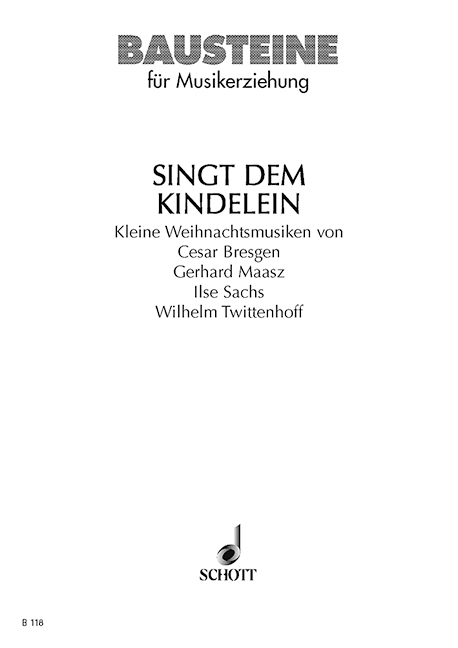 Vorderes Coverbild Singt dem Kindelein 