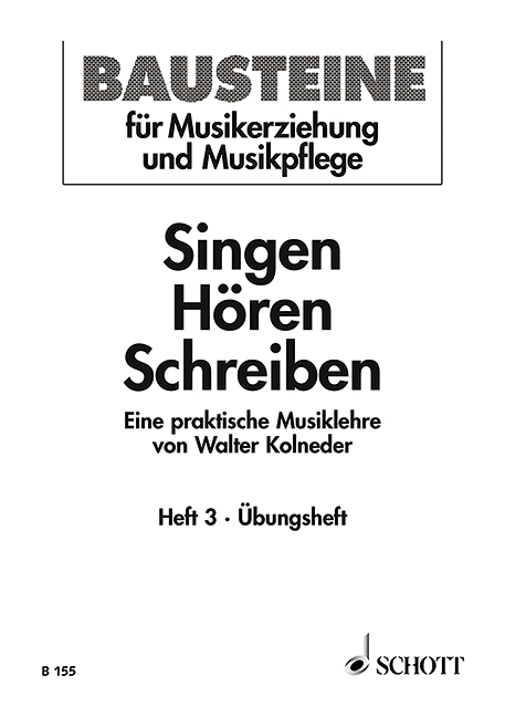 Vorderes Coverbild Singen - Hören - Schreiben Heft 3