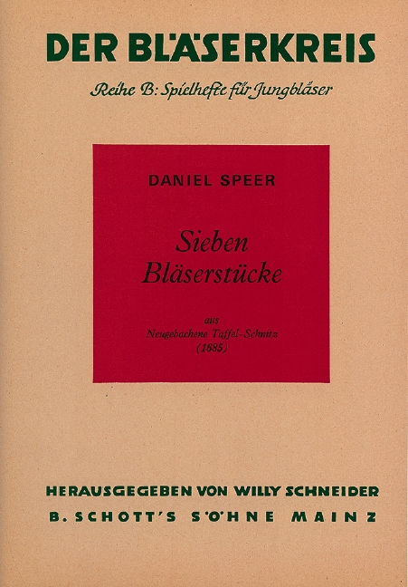 Vorderes Coverbild Sieben Bläserstücke 