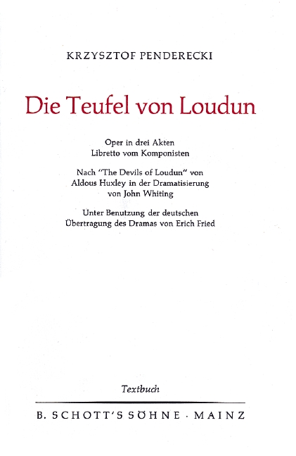 Vorderes Coverbild Die Teufel von Loudun 