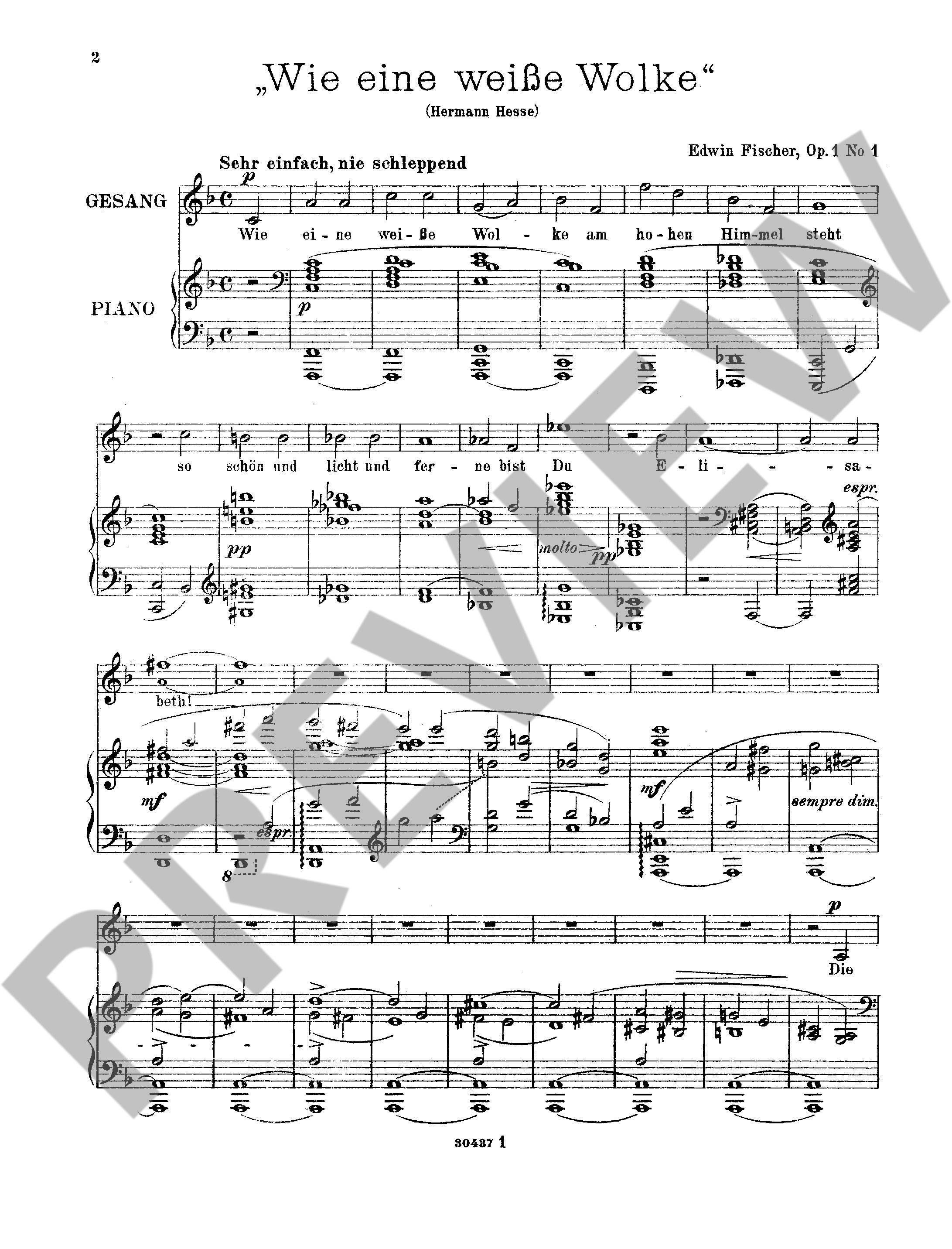 Anderes Coverbild 4 Lieder op. 1 