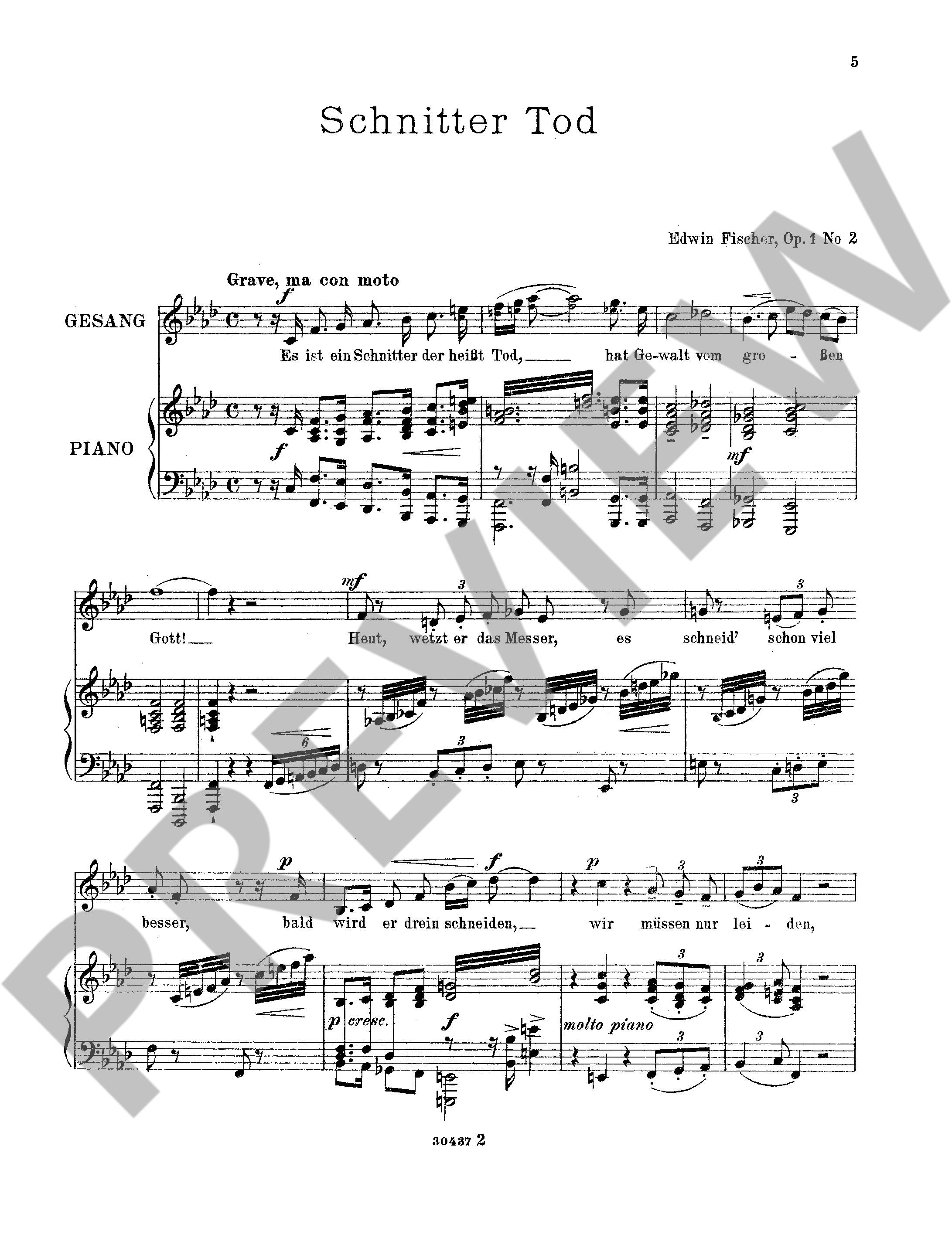 Anderes Coverbild 4 Lieder op. 1 