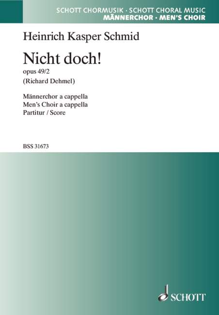 Vorderes Coverbild Drei Männerchöre op. 49 